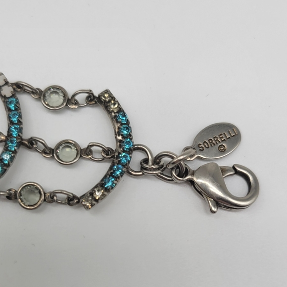 Sorrelli Reitred Blue and White White Swarovski Crystal Chainmail Bracelet - Picture 3 of 3